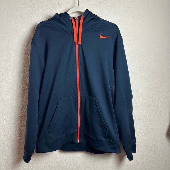 Nike Other - Nike | Size Large Mens Therma-Fit Orange and Blue Hoodie Jacket